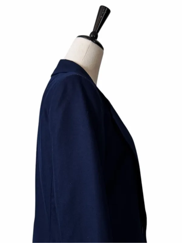Pendleton Vintage Virgin Wool Blazer Size 12 Single Button Lined Solid Blue 90s - Image 8
