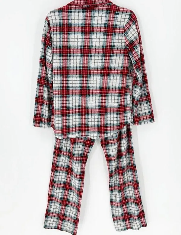 Lauren Ralph Lauren 2-Pc. Fleece Pajamas Set, Plaid, Size S holiday classic - Image 2