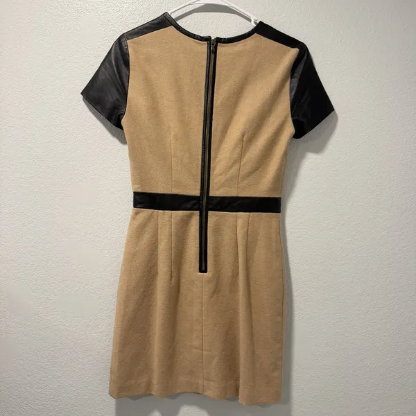 Club Monaco Size-0 Womens Dress Wool‎ Blend Lined with Leather Trim - Image 11