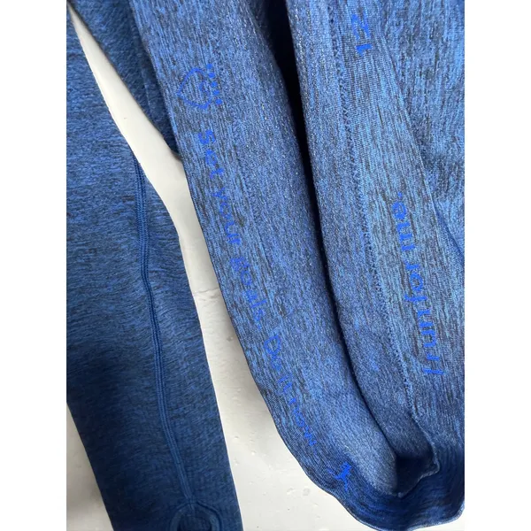 Lululemon heathered blue Swiftly Tech long-sleeve running shirt Size 12 - Image 3