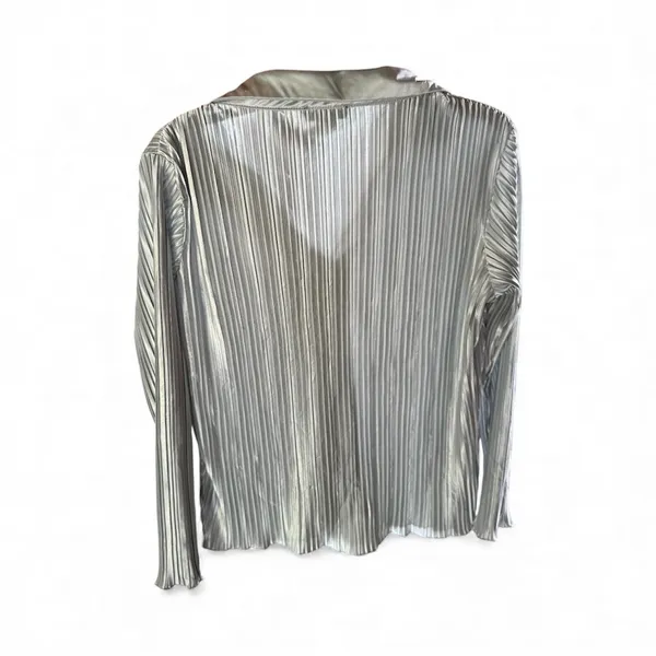 Rachel Zoe Pleated Mettalic Top and Bottom Pants Size Small - Image 3