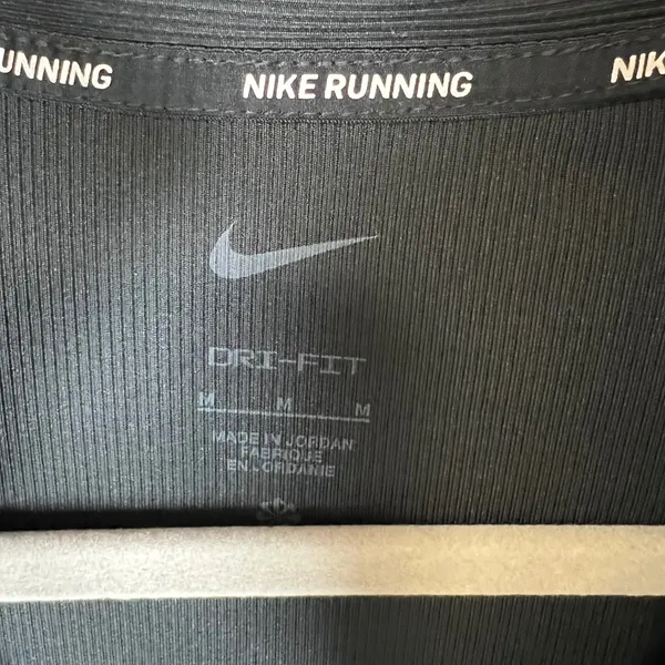 Nike Running Dri-FIT Womens Medium Black Ribbed Quarter Zip Pullover Top Running - Image 6
