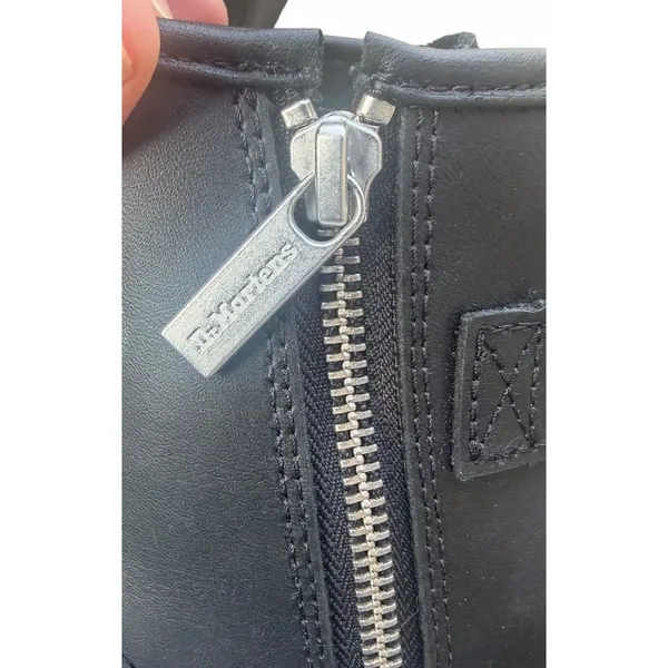 Dr. Martens Zavala ALT Black Leather Buckle Combat Boots Side Zip Women’s 6 Doc - Image 3