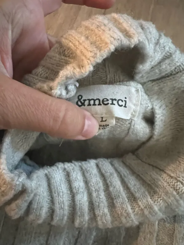 Women’s Grey Sweater Gray Size L - Image 2