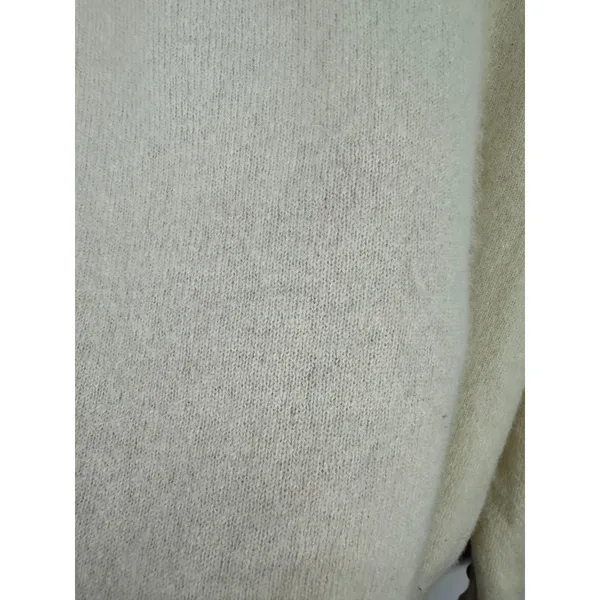 Club Monaco Cashmere Polo Sweater XL‎ Cream V Neck Tennis Prep Old Money Luxury - Image 5