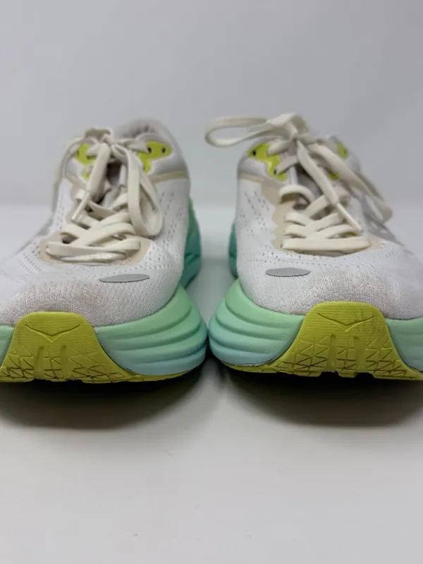 Hoka One One Bondi 8 Running Shoe Women's 6B Blanc de Blanc Sunlit Ocean Walking - Image 7