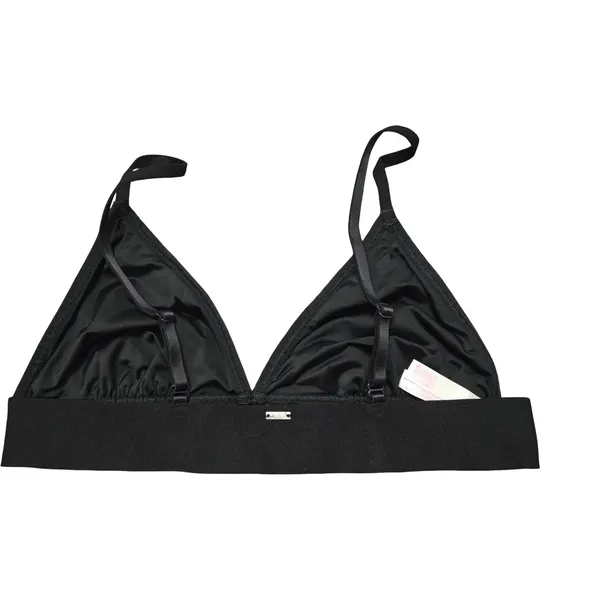 Pink by Victoria's Secret Black Star Bralette Size: L - Image 3