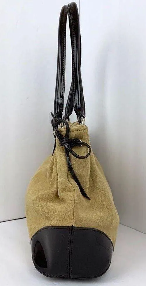 BCBG Suede Leather Tan / Brown Bag - Image 5
