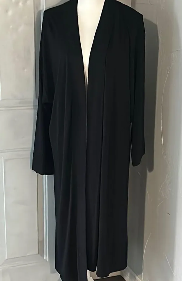 Black Long Sleeve Plunge Pleated Chemise - Image 5