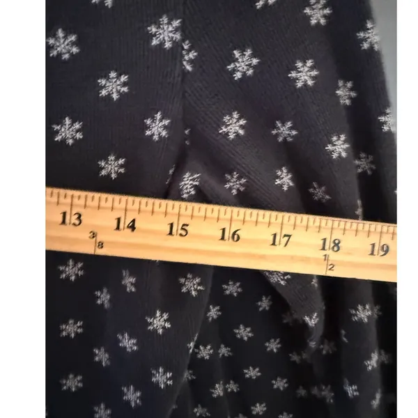 Victorias Secret Womens Black Waffle Knit Snowflake Pajama Set Small Thermal - Image 10