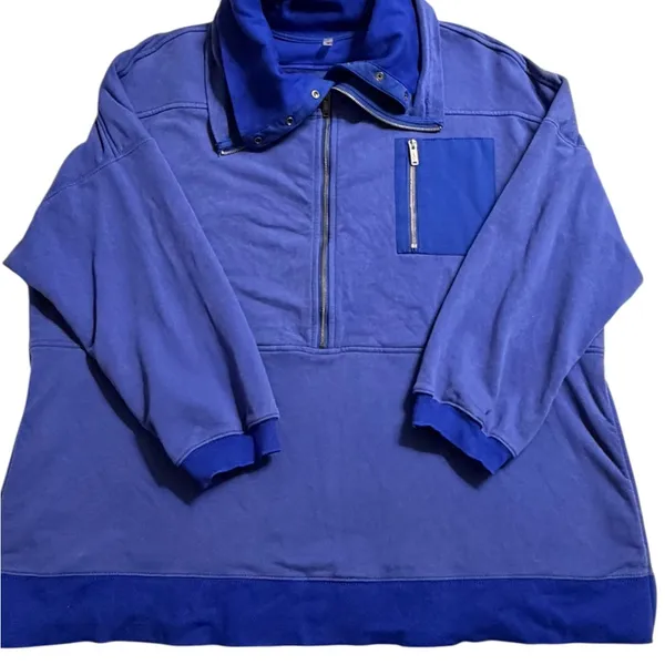 FREE PEOPLE Movement Venture Pullover Heavy Sweatshirt; blue; size Large - Image 4
