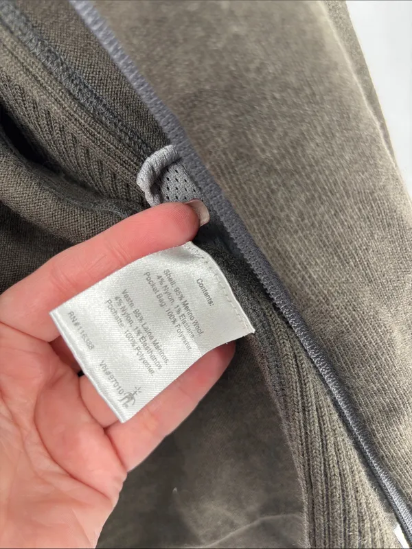 Smartwool green ribbed zip jacket xl - Image 4