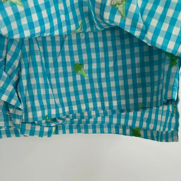 Lilly Pulitzer Y2K White‎ Label Retro Skort Gingham Ice Cream Embroidered Mini 2 - Image 5