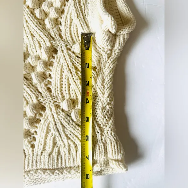 Zara Cream Knit Cropped‎ Top Sweater - Image 9