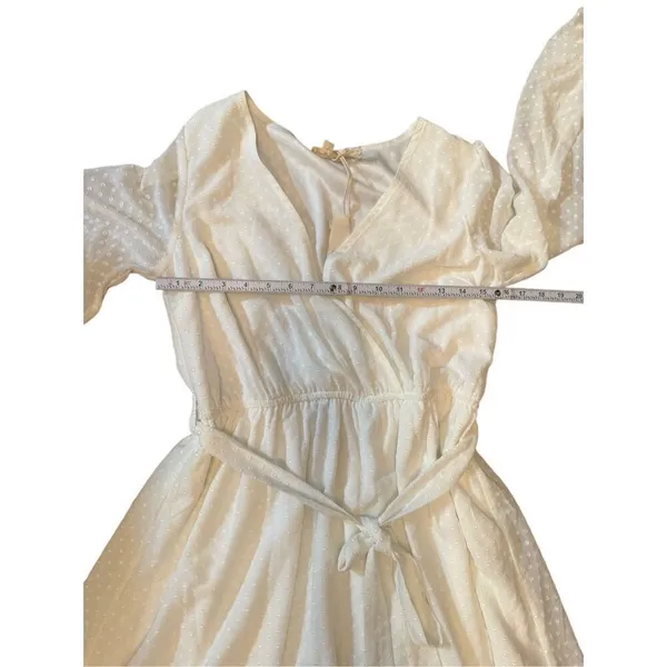 Hem & Thread Belle of the‎ Ball Dress White Swiss Dot Mini Dress Sz Small NEW - Image 10