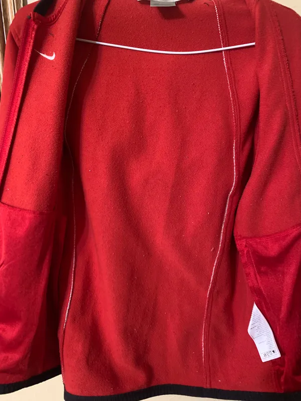 Nike Vintage Red Zip Up Hoodie Jacket - Image 4