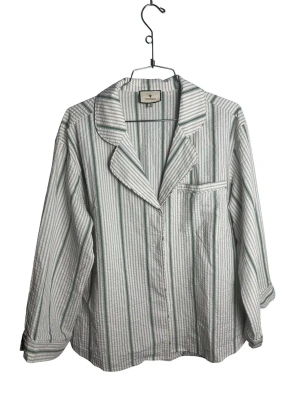 Tuckernuck Mondego Stripe Seersucker Reya Top M NWOT - Image 2