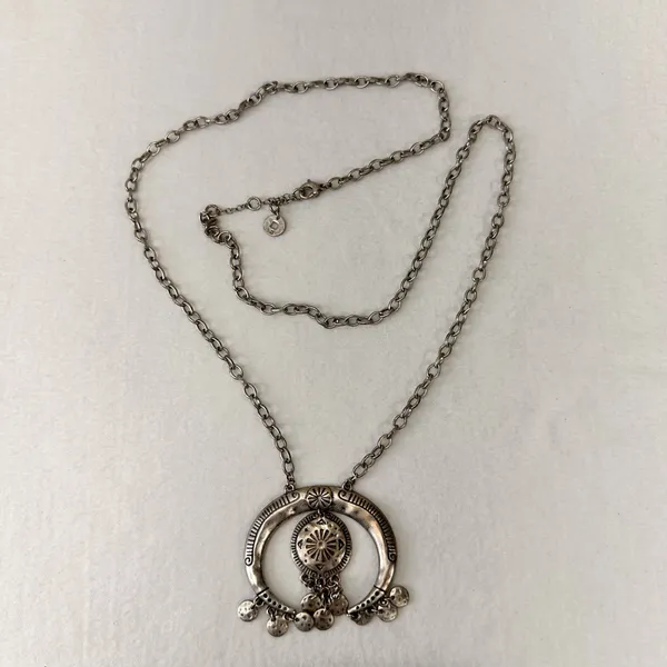 Karma Bella Women's Necklace Vintage Silver Tone Metal Western Cowgirl Hippy - Image 4