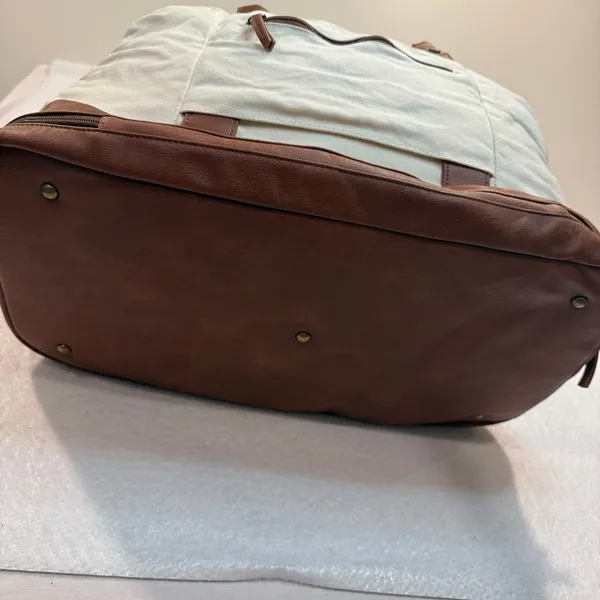 Bolosta Canvas Weekender Duffle Bag Shoe Compartment Travel Overnight Tote - Image 7