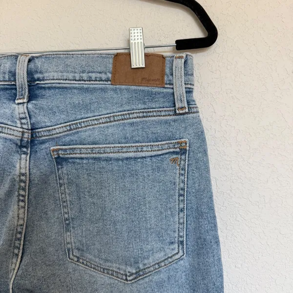 Madewell The Perfect Vintage Straight Jeans Light Wash Denim Button Fly Size 29 - Image 3