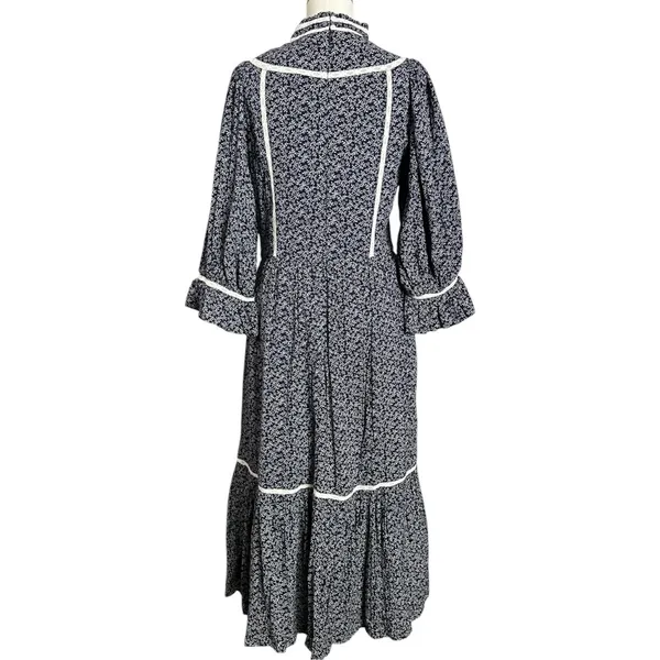 Free People Prairie Cottage Meadows Amaryllis Floral Print Maxi Dress Size 12 - Image 5