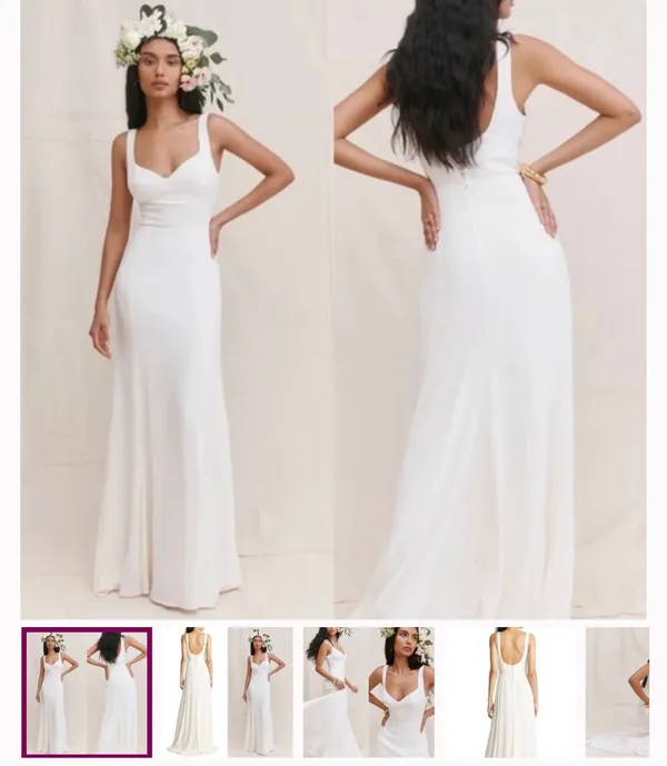 Reformation White Bridal Dress - Image 2