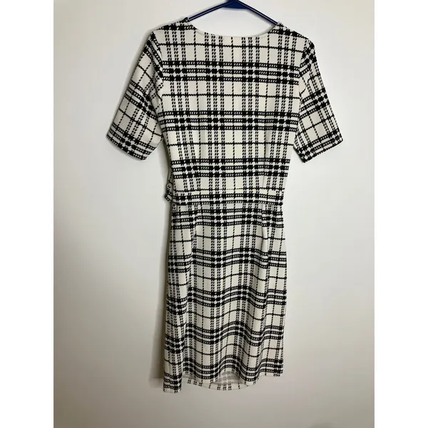Motherhood Maternity Nursing Dress Womens S Black White Excellent Plaid Sheath - Image 9