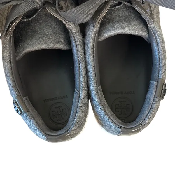 Tory Burch Marion Quilted Felt Sneakers Dovestone Grey 8‎ - Image 3