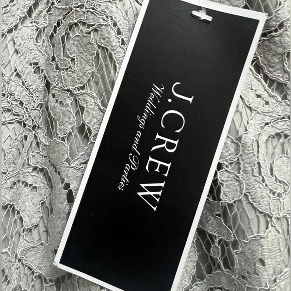 NEW J.Crew Tinsley Dress Leavers Lace Sz 6 Gray Bridesmaid Mother‎ Of Bride $275 - Image 4