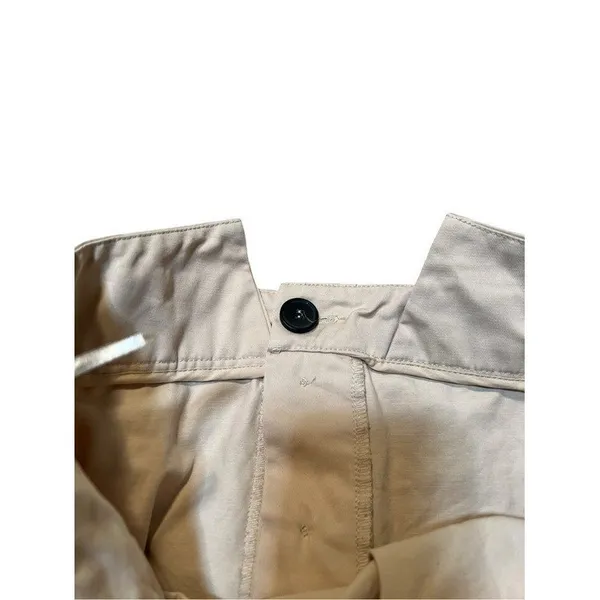 Zara Women's Sz Small Gabardine Top with Belt Light Beige Khaki Strapless Cotton - Image 11