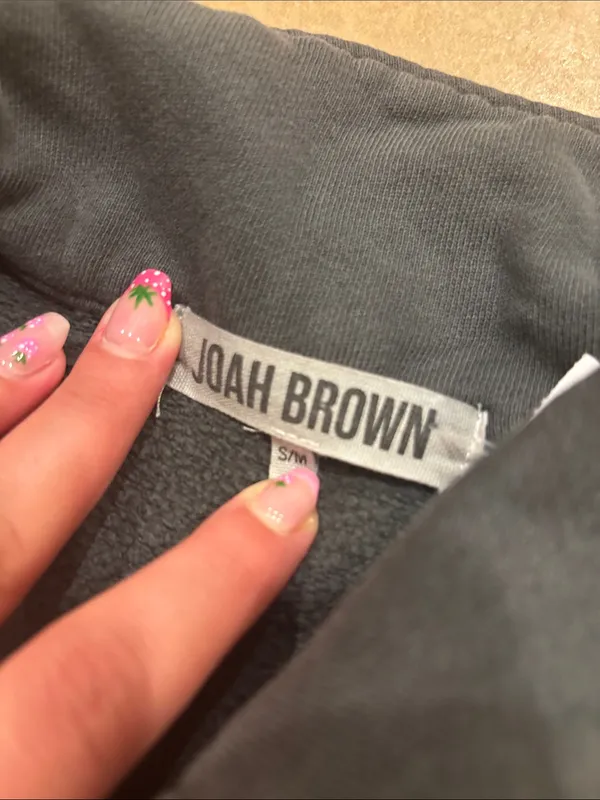 Joah Brown Grey Aspen Half Zip Sweater - Image 3