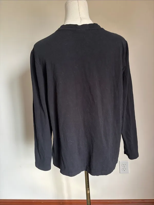 Motherhood Black Long Sleeve V-Neck Maternity Top - Image 4