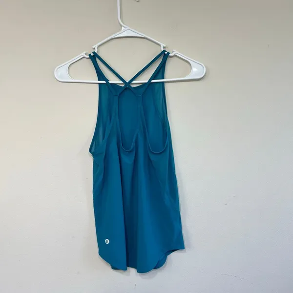 Lululemon Blue Run Off Route Mesh Tank 2 Women - Image 4