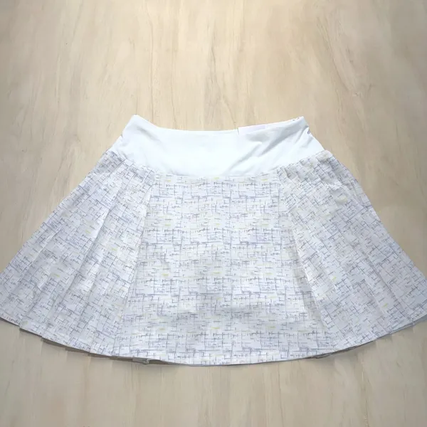 NWT‎ Calia 14" Side Pleat Golf Skort Size S Cross Thatch Cool White UPF 50+ - Image 6