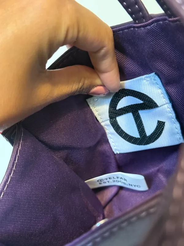 Telfar | Eggplant small Crossbody mini Tote - Image 7