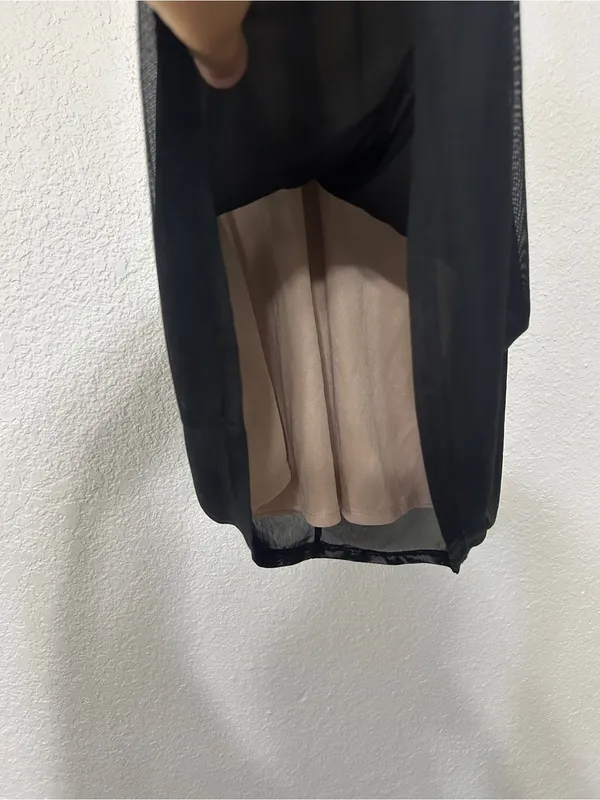 wild fable Black Sheer Halter Backless Mini Dress - Image 4