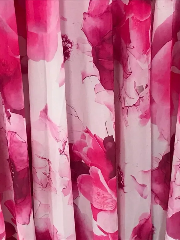 NWT Womens Size 4 LT LanTing Bride Fuchsia Pink Floral Applique Maxi Dress NEW - Image 9