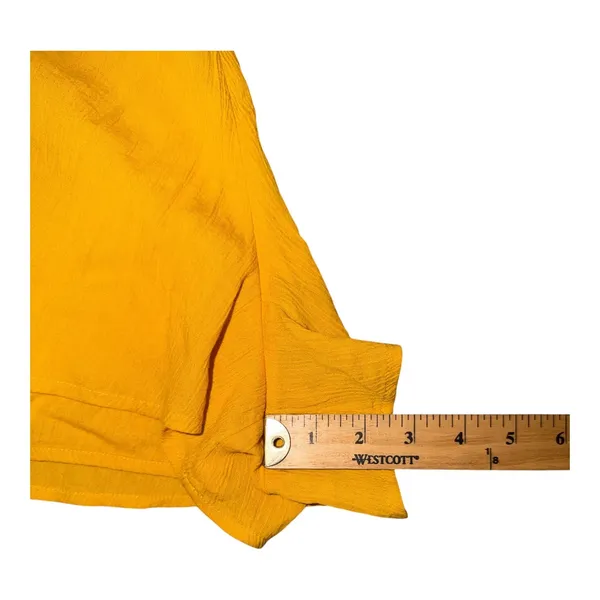 Aerie Mustard Flowy Pull On Shorts, Large - Image 9