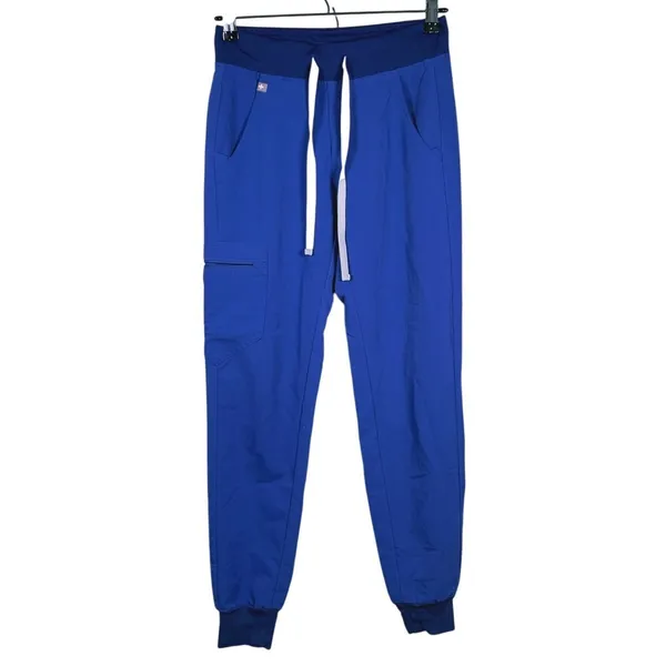 FIGS Womens Zamora Jogger Scrub Pants Size XXS Blue Medical Workwear Utility - Image 2