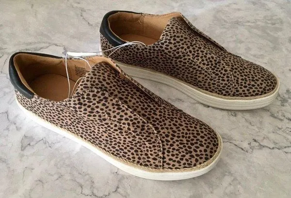 Cheetah Print Sneakers, Size 10 Brown - Image 2