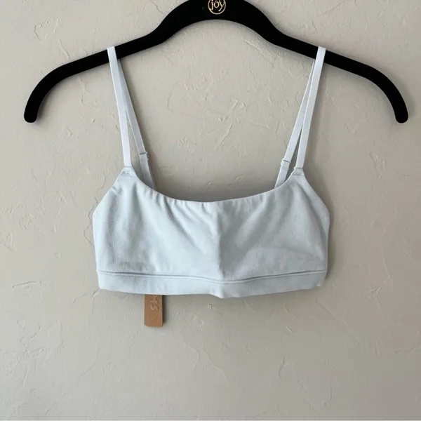 ❄️Skims Cotton (B17) Jersey Scoop Neck Bralette In Frost Xxs - Image 2
