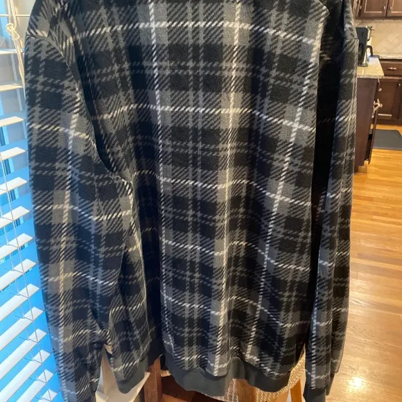 Frye and co mens XXL 1/4 zip fleece pullover black and gray - Image 3
