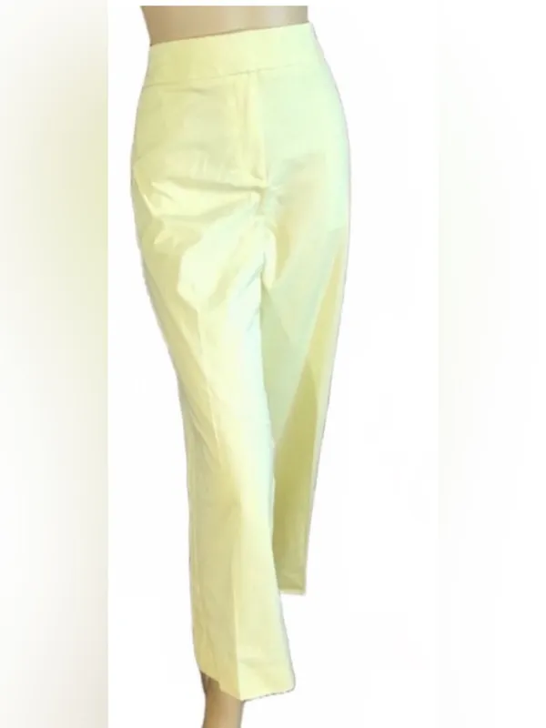 Loft Outlet Yellow Cropped Flare Leg Trousers (12) - Image 2