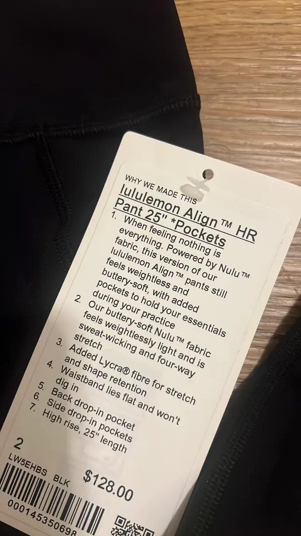 Lululemon Align 25” Leggings With Pockets Size 2 - Image 3