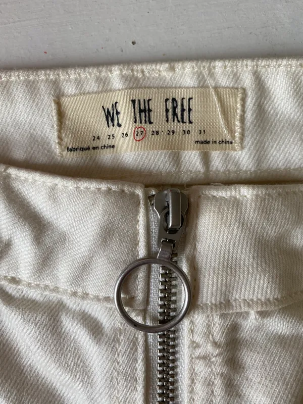 Free People White Jean Skirt - Image 2