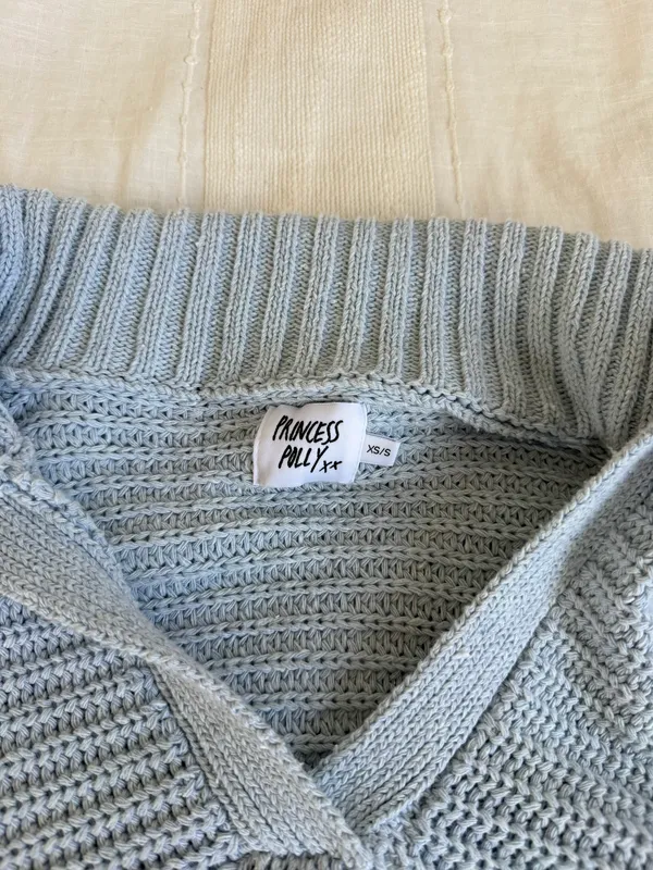 Princess Polly Wester Ribbed Sweater Blue - Image 6