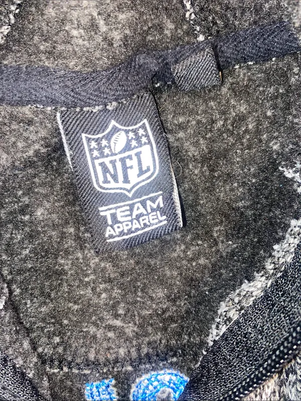 NFL Carolina Panthers Gray Marled Zip Hoodie Jacket - Image 2