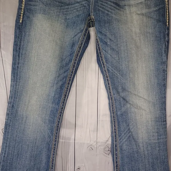 Daytrip Lyra Low Rise Bootcut Classic Blue Y2K Denim Jeans - Image 4