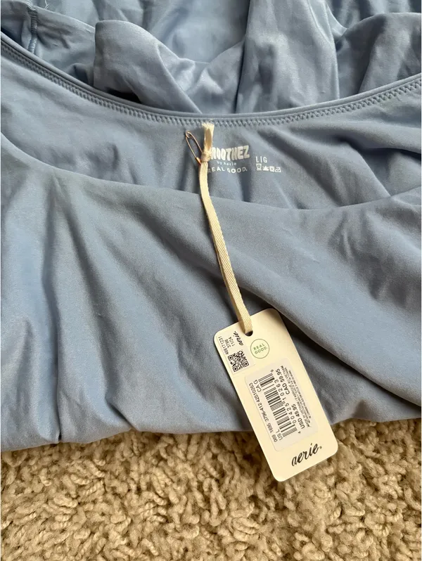 Aerie Smoothez Baby Blue Bodysuit NWT - Image 4