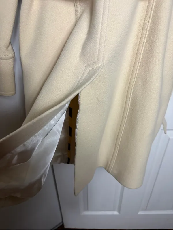 JCrew Cream Belted Peacoat - Image 7